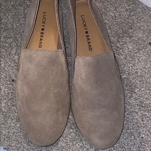 Lucky Brand Woman’s Brown Suede Slip-Ons
